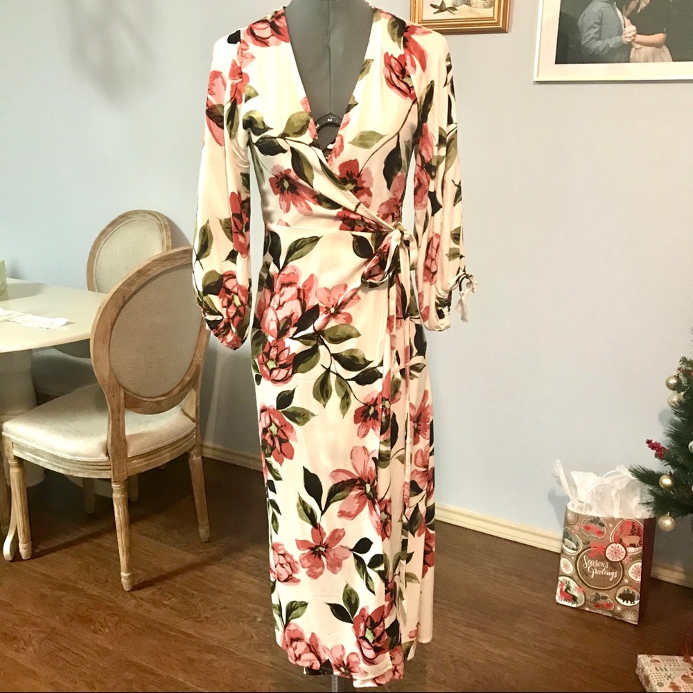 Floral Wrap Dress